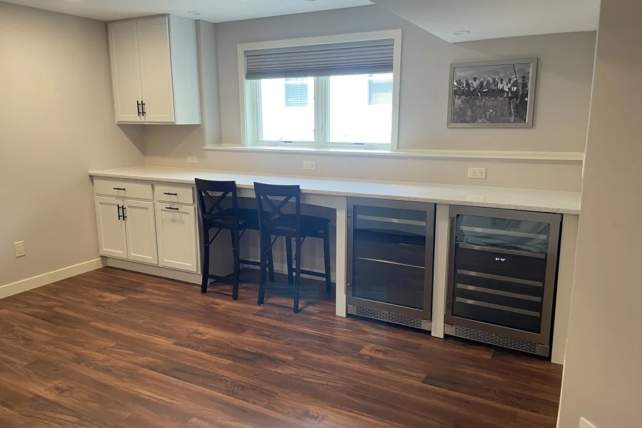 the entertaining space after renovation