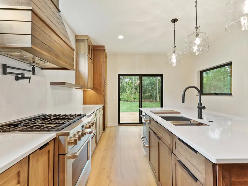 Warm, Modern Custom Kitchen